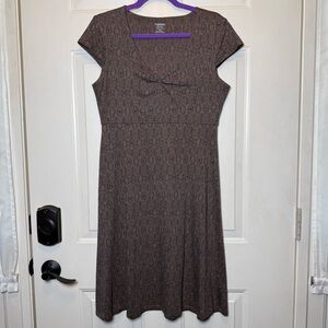 Toad&Co Dress Rosemarie V-neck Tencel Fitted Casual Organic Mini Sz M Brown